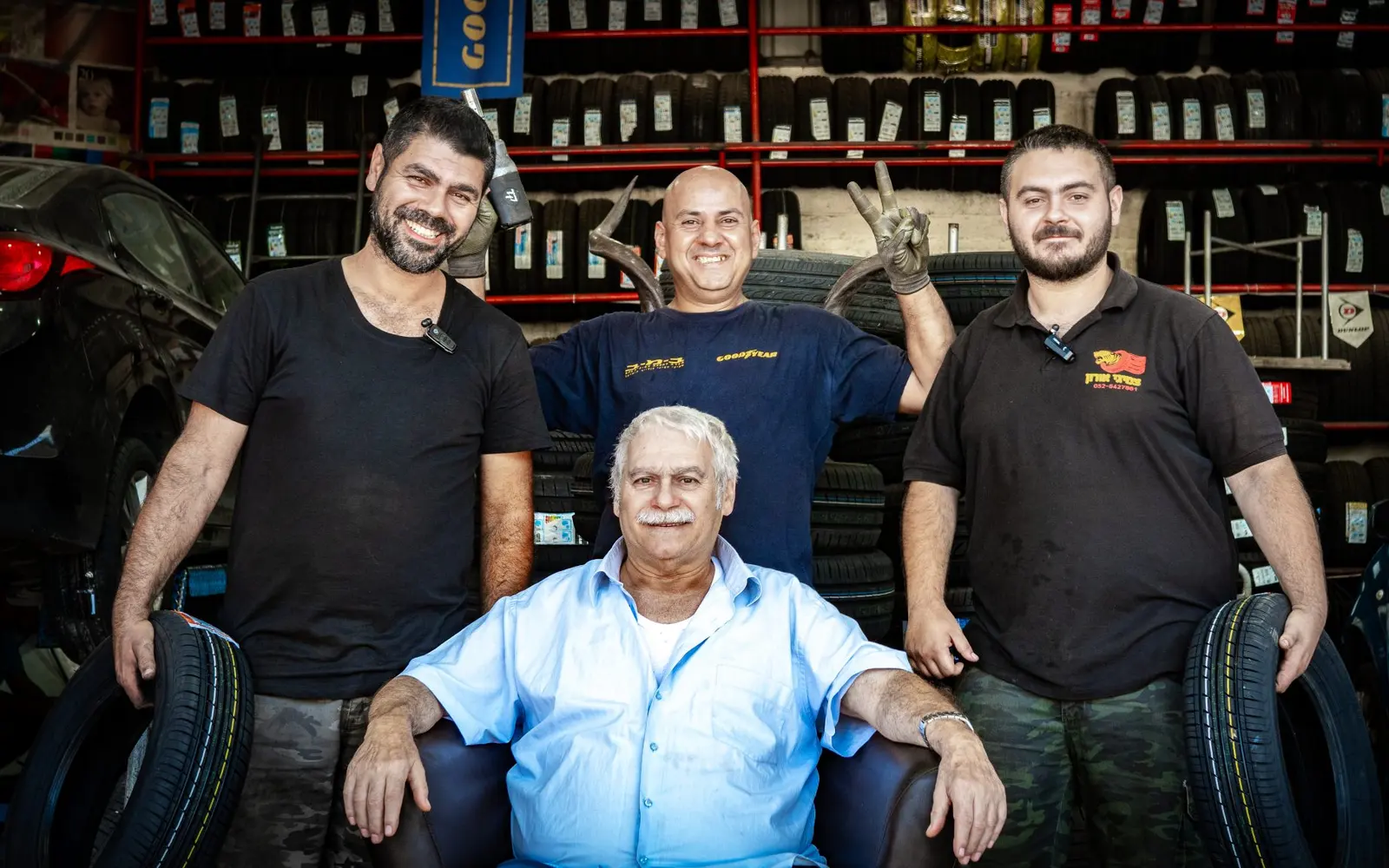 ארבעה דורות של משפחת סבח בפנצ'רייה בנתניה